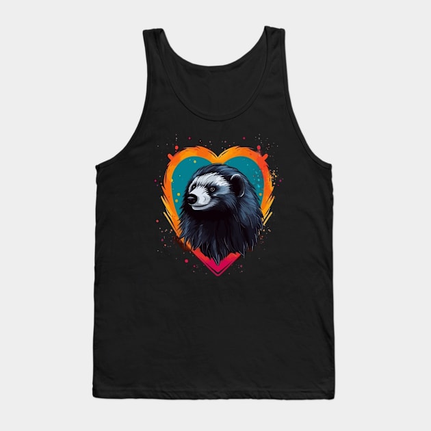 Honey Badger Valentine Day Tank Top by JH Mart